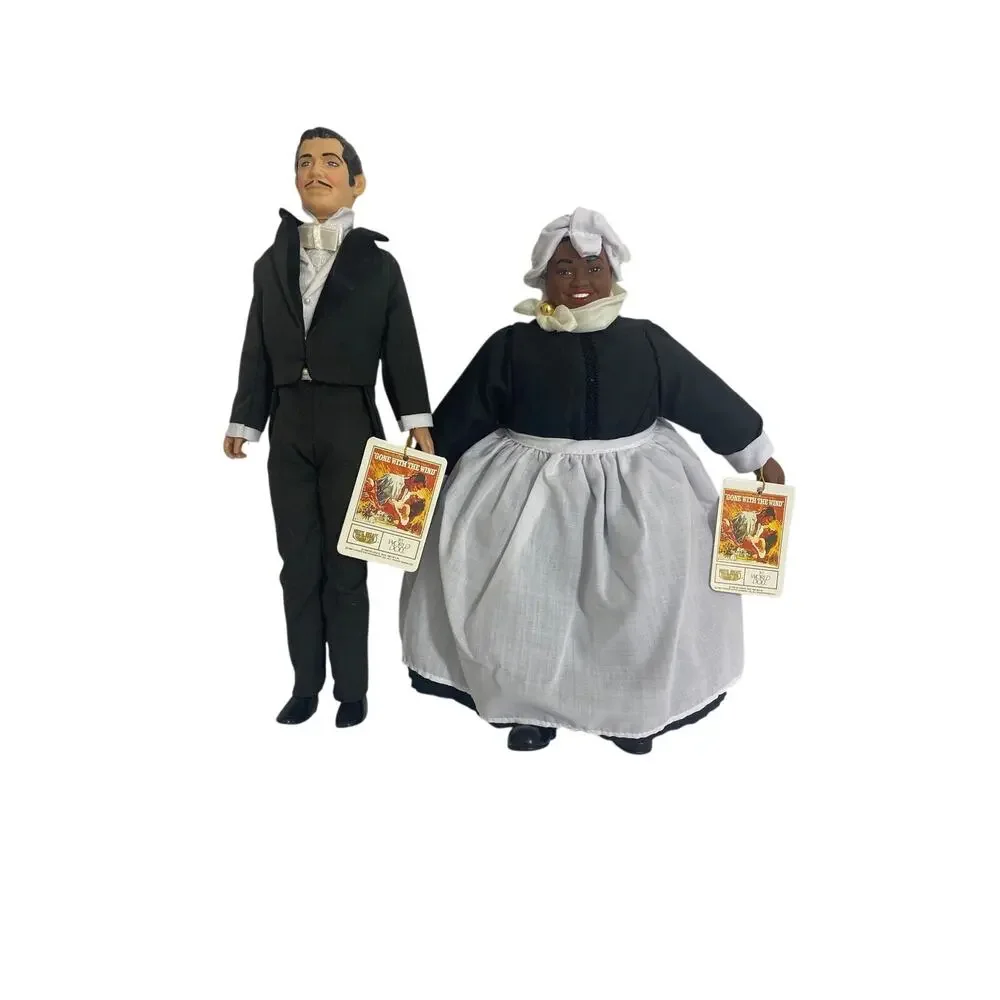 Gone With The Wind Rhett Butler and Hattie McDaniel Dolls Vintage 1989 No box